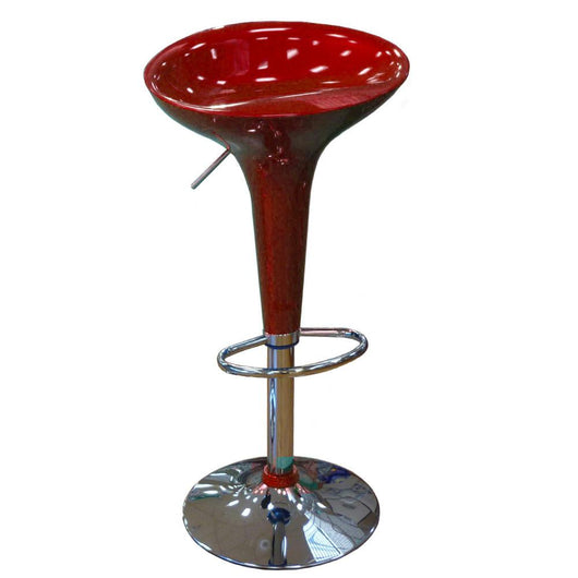 Sgabello da Bar Bordeaux con Alzata a Gas Seduta in Resina