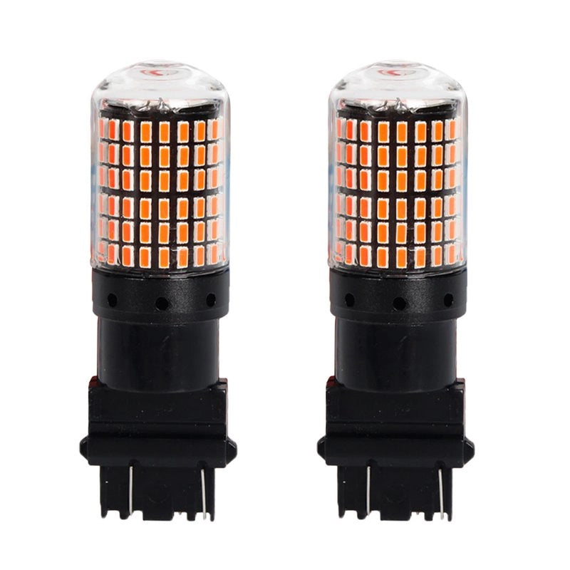 2 Pezzi 3157 T25 P27/W 65mm Lampade LED Auto Camion 12V 24V Canbus 144 SMD 3014 300lm 10W/3W Rosso