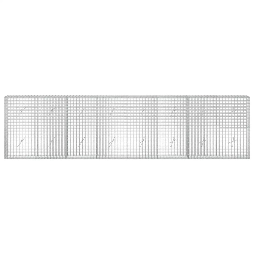 Gabione con filo da 5 mm e rete da 5x5 cm 400x20x100 cm 3464066