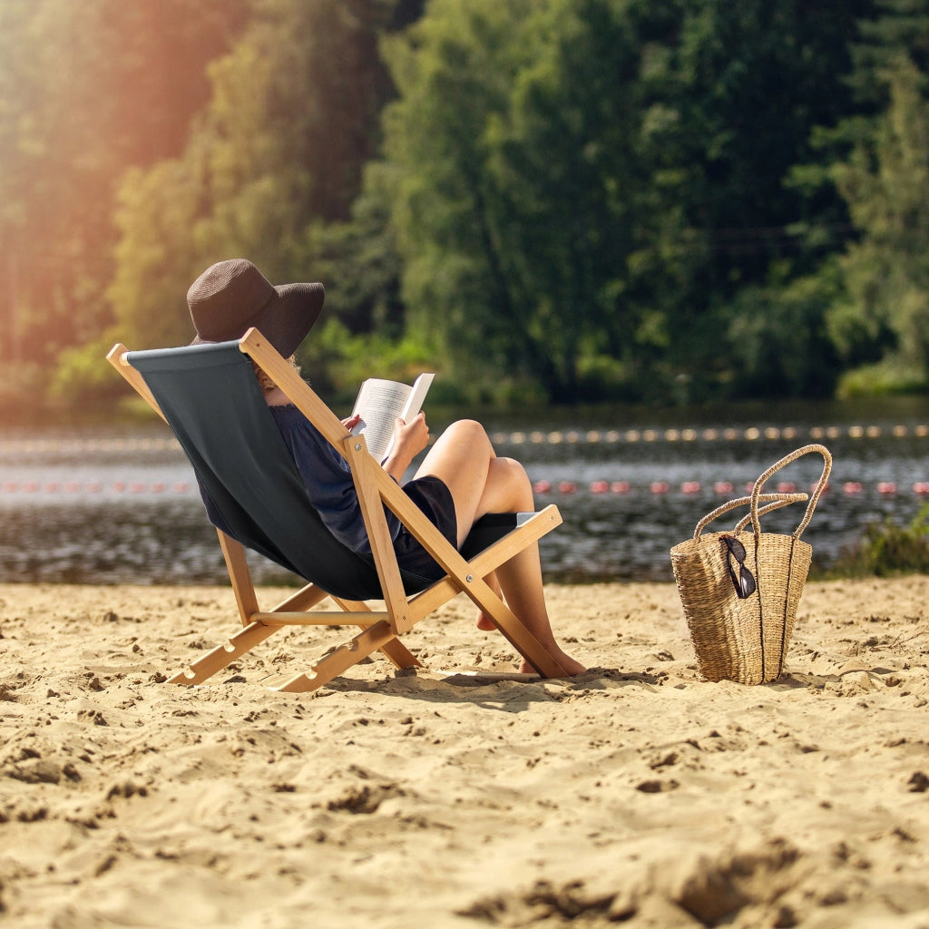 KADAX Sedia a sdraio da giardino/spiaggia in legno pieghevole, lucida, di alta qualità, prodotta da un produttore specializzato.