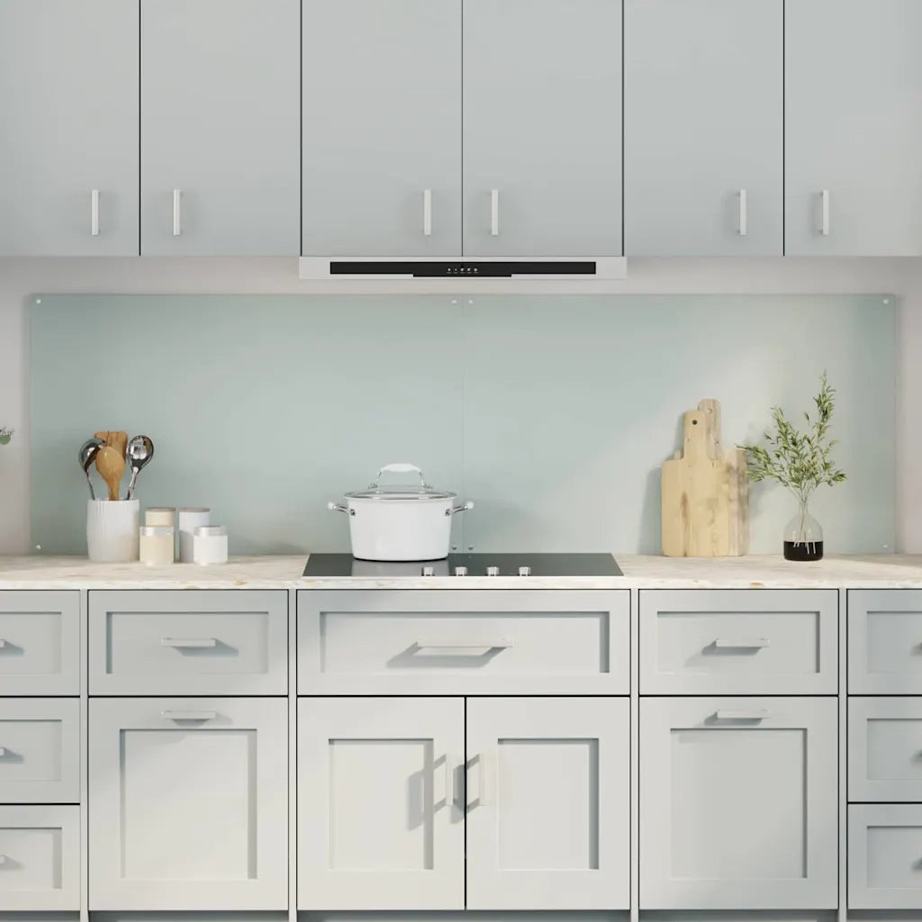 Schienale da cucina 2 pcs Bianco 100 x 60 cm vetro temperato