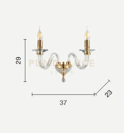 APPLIQUE RAVEL 2 LUCI BIANCO E CROMO ATTACCO E14 L.37CM