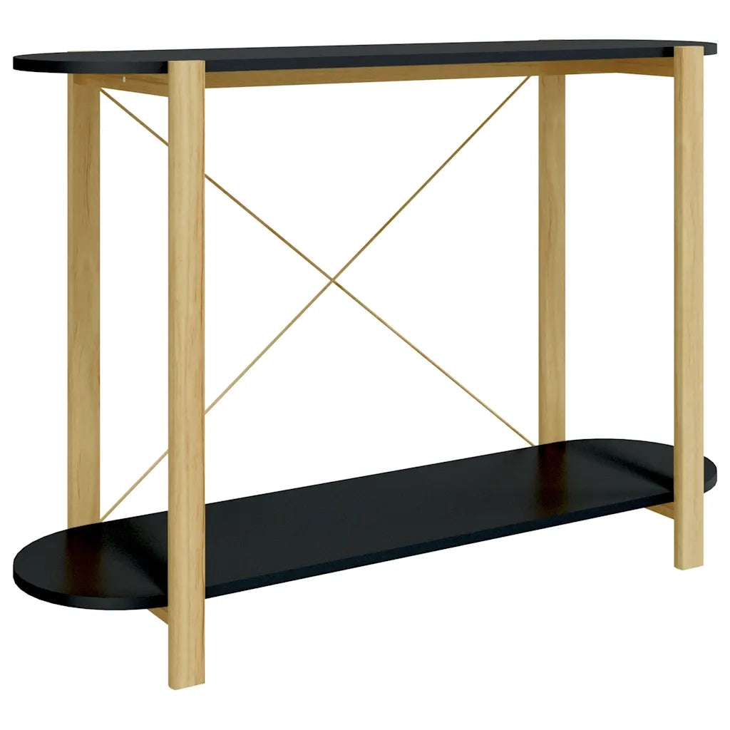 Tavolino Consolle | Tavolo d'Ingresso Nero 110x38x75 cm in Legno Multistrato