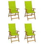 Sedie da Giardino Reclinabili 4 pz con Cuscini Massello Acacia cod mxl 75556