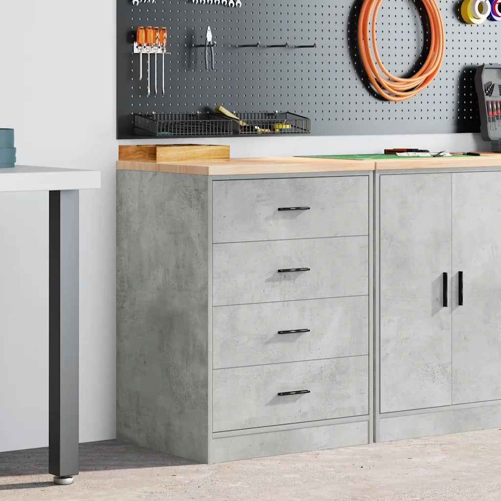 Armadietto da Garage Grigio cemento 60x51x85 cm CFW1112489