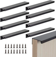 Cassettini di fissaggio in nero per armadi e porte 200 mm - set da 8 con viti.