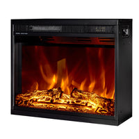 Camino Elettrico da Incasso 47x58,4x18 cm Effetto Fiamma 1500W Lorance Nero