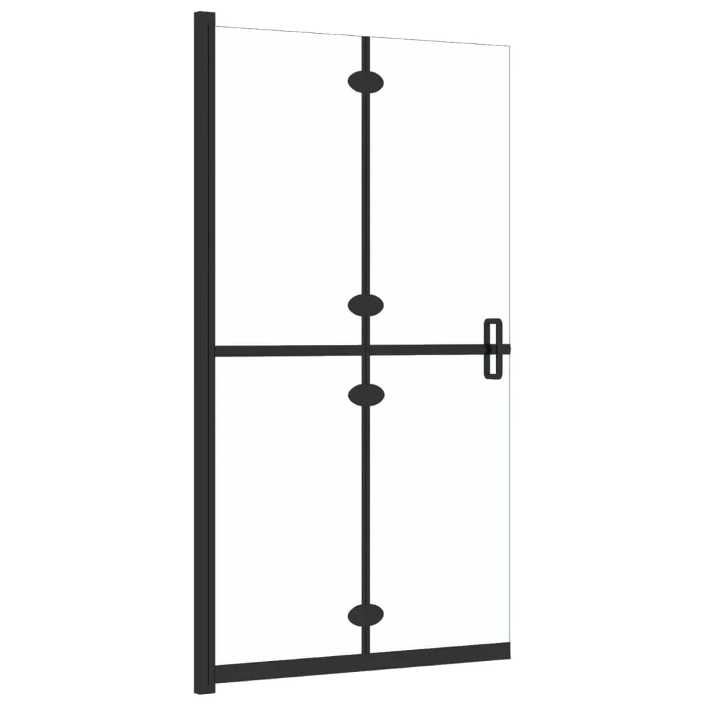 Parete doccia pieghevole divisorio per vasca da bagno accessorio per il bagno parete doccia per interni vetro ESG 80x190 cm trasparente 02_0002160