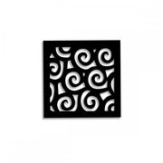 RICCI - Pannello Quadro arredo PVC traforato - PARASOLE Colore: nero, Misura: 48x48 cm