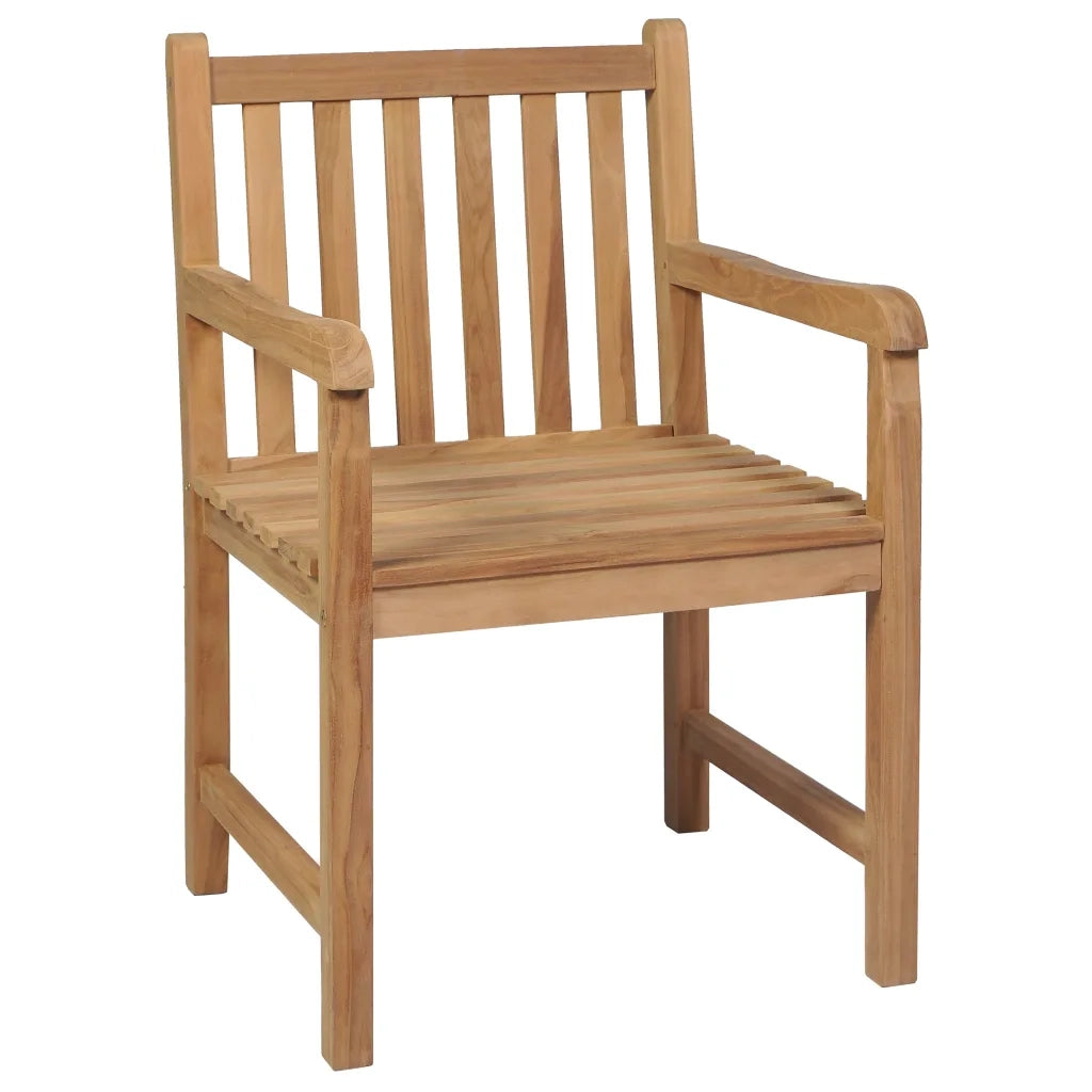 Sedie da Giardino 2 pz con Cuscini Beige Massello di Teak cod mxl 8074