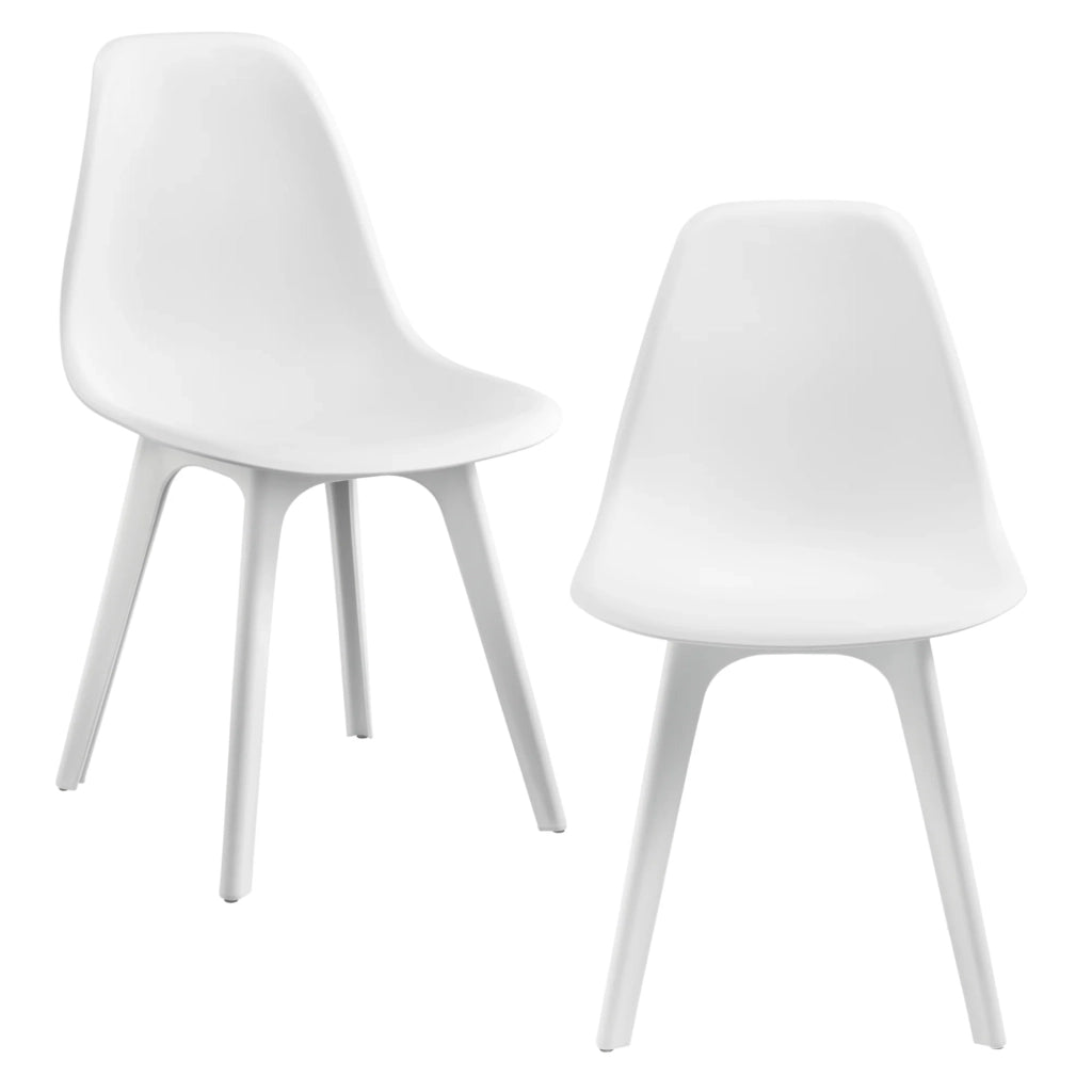 Set di 2 sedie da cucina e sala da pranzo 83 cm bianche 03_0003628