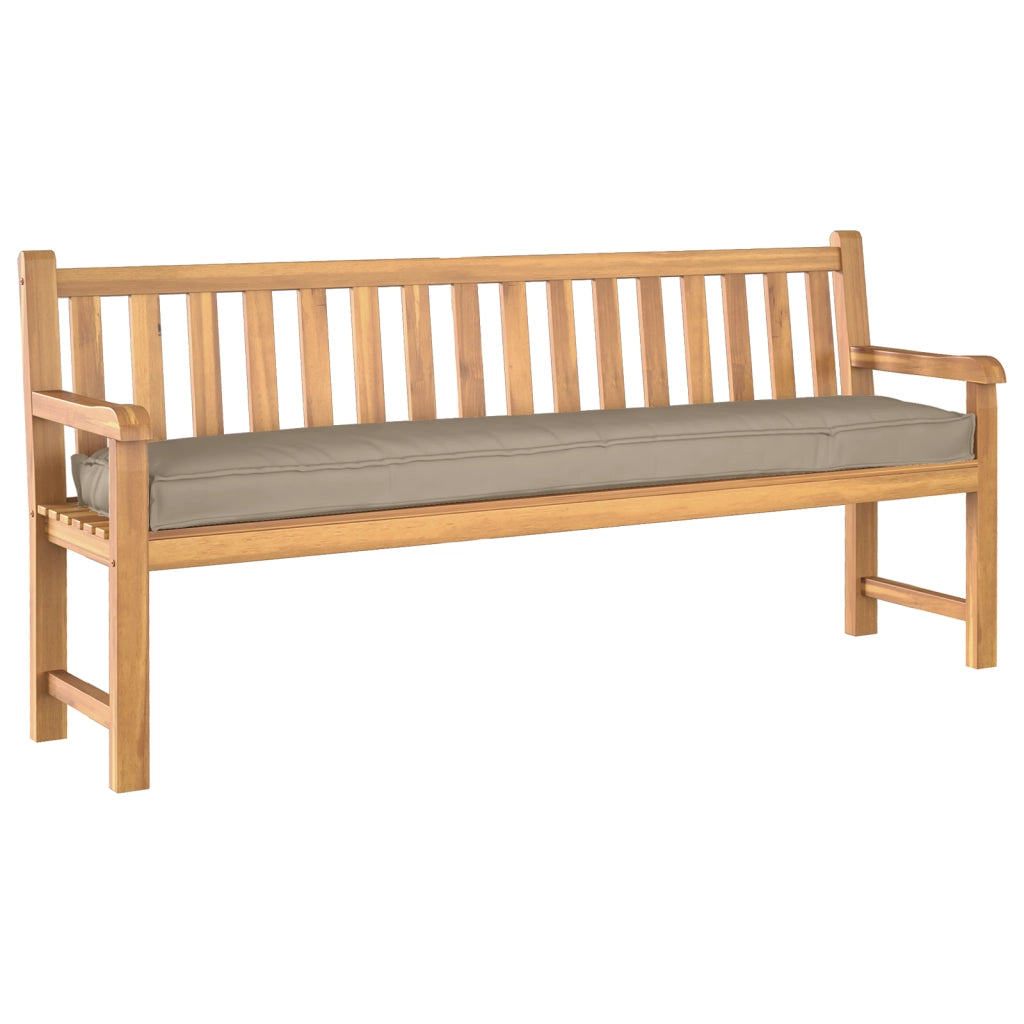 Cuscino per panchina Tortora 180x40x8 cm Tessuto Oxford