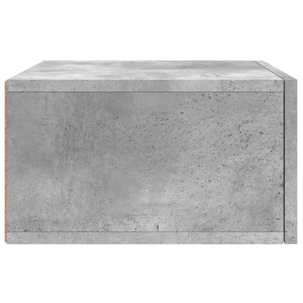 Comodino a Muro-Tavolino da notte sospeso Grigio Cemento 35x35x20 cm 103725