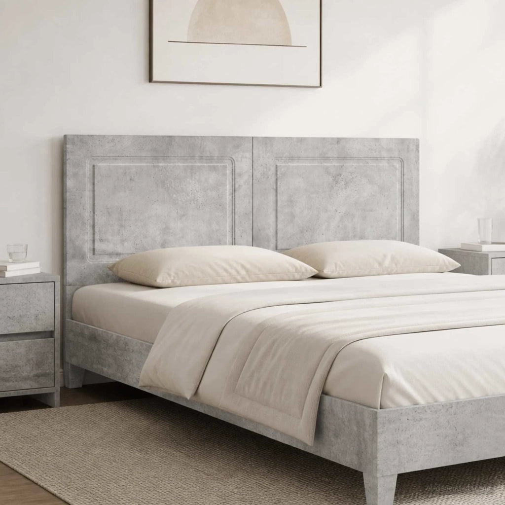 Testiera da Muro UTRECHT Grigio Cemento Legno ingegnerizzato 897838
