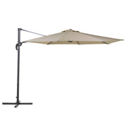Ombrellone da giardino in tessuto beige sabbia 240 cm girevole resistente agli agenti atmosferici
