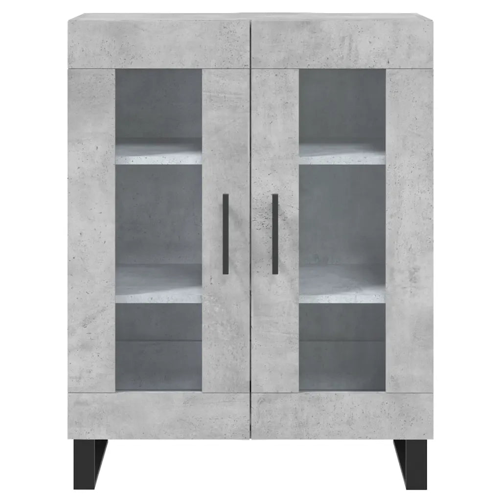 Credenza | Madia | Buffet da pranzo | Armadio da pranzo Grigio Cemento 69,5x34x180 cm in Legno Multistrato