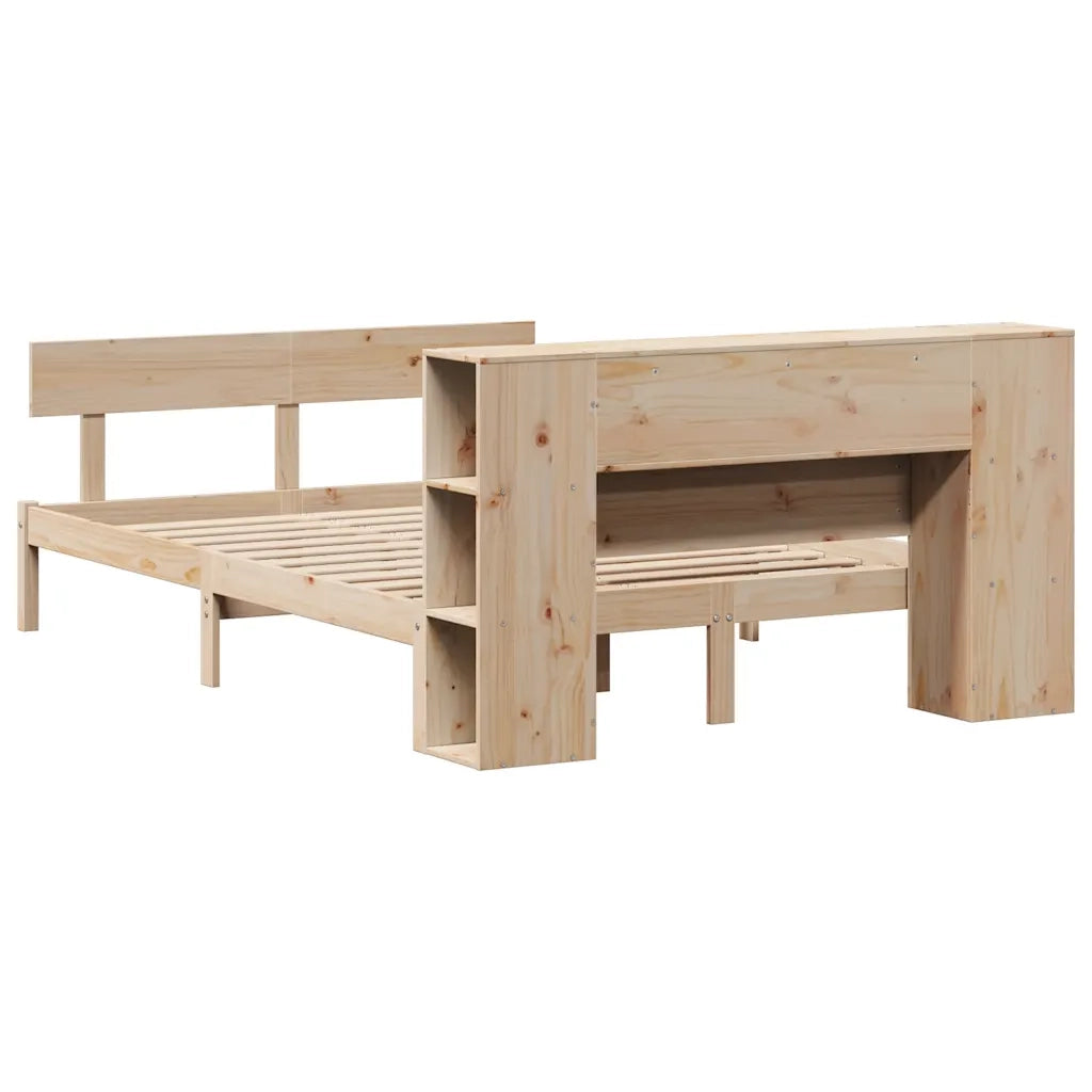 Letto Libreria senza Materasso 160x200 cm in Legno di Pino 3321778