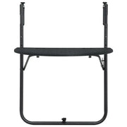Tavolo da Balcone Pensile Nero 60x64x83,5cm Plastica Rattan 47894