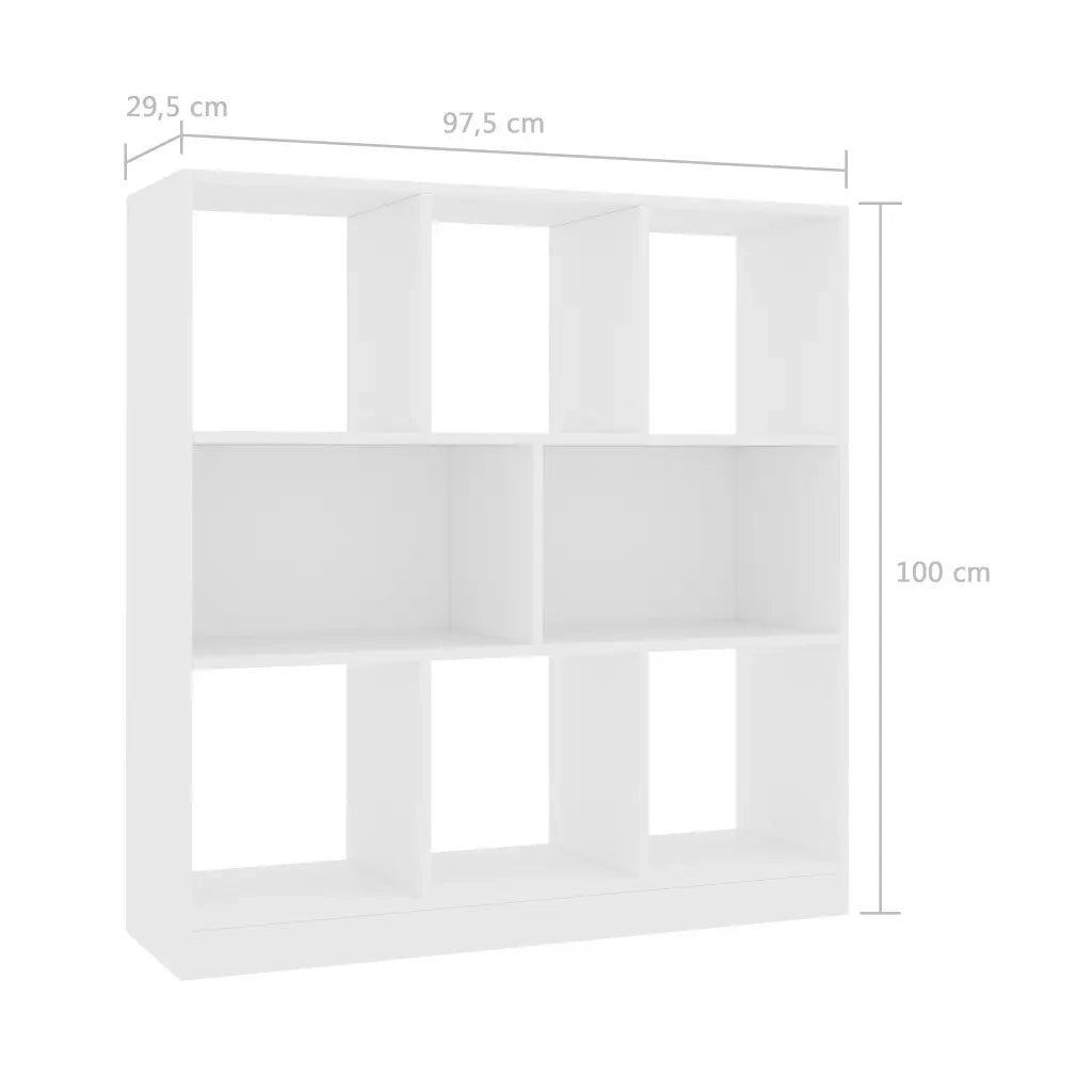 Libreria Bianca 97,5x29,5x100 cm in Legno Multistrato 800171