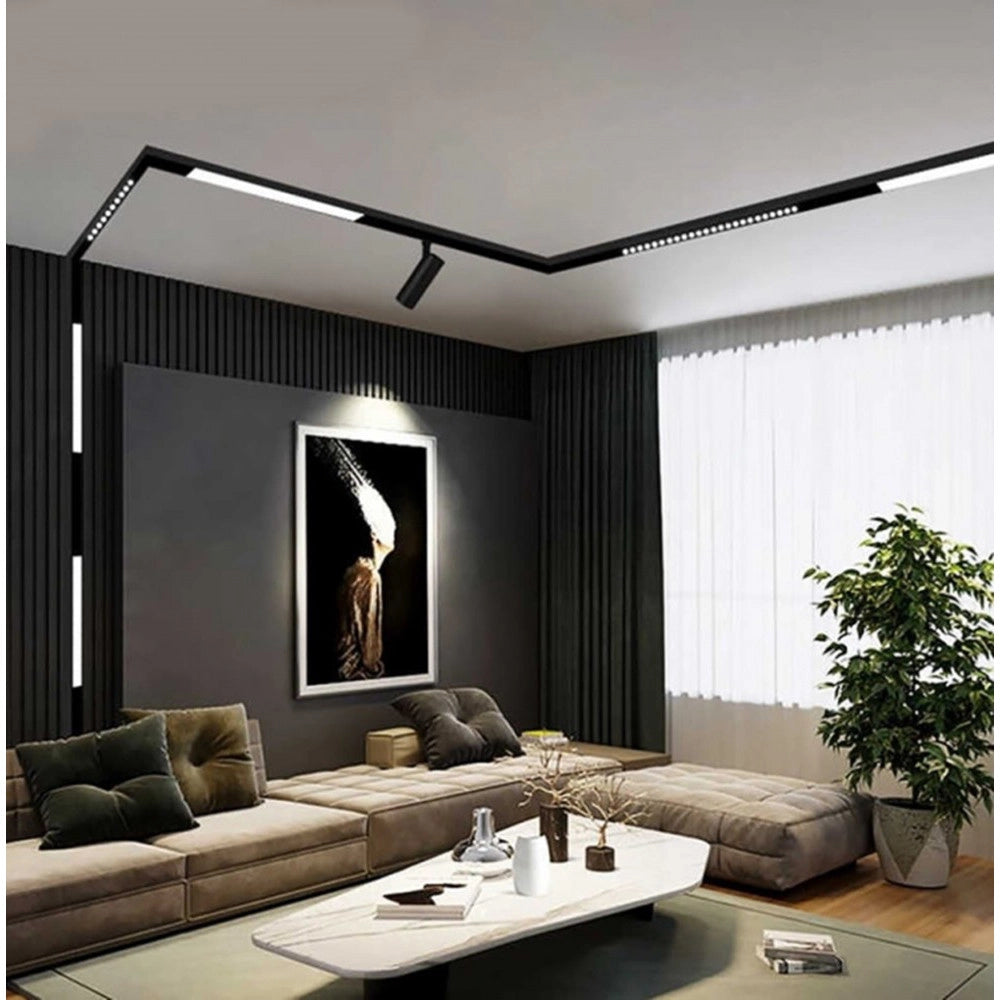 Trade Shop - Staffa Gancio Per Fissaggio Del Binario Magnetico Al Soffitto O A Parete 2 Pezzi Gf-sf -