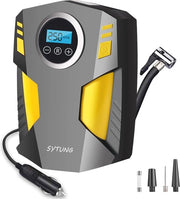 Pompa di Gomma Digitale Portatile con Funzione di Arresto Automatico e 3 Adattatori per Monduro - Compressore di Aria 12V