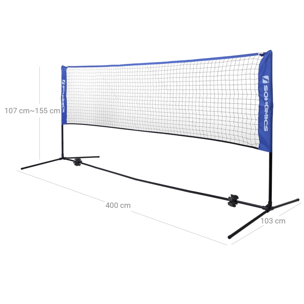 Rete tennis badminton su gambe regolabile in altezza da 90 a 155 cm (modello family) 4m 12_0002004