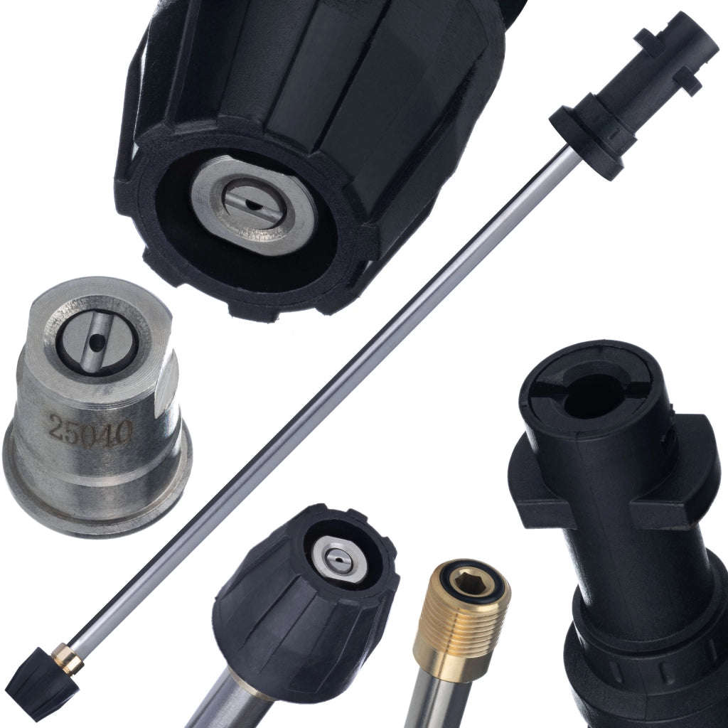 Lancia a Getto Piatto 160 Bar – Compatibile con Idropulitrice Kärcher K2–K7 | Ampio Angolo di Lavoro | 60°C