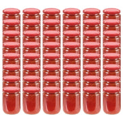 Vasi per Marmellata in Vetro Coperchio Rosso 48 pz 230 ml 50800