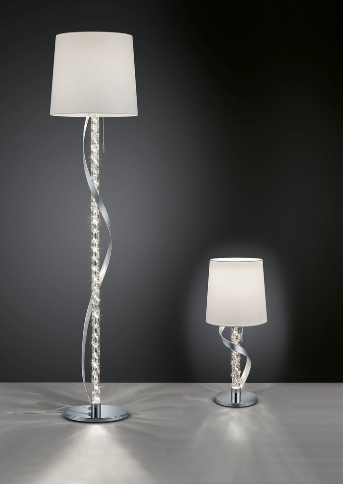 Piantana da Interno a led in Metallo Cromo