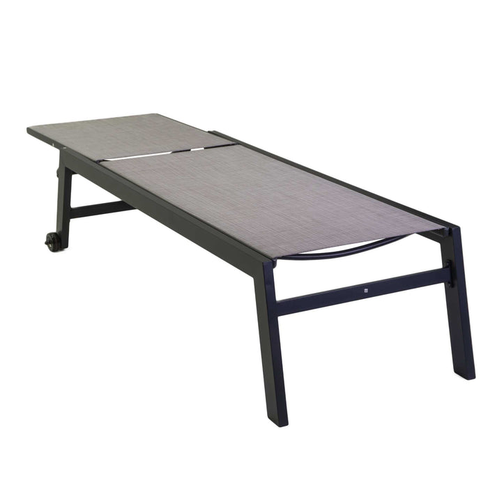Lettino Prendisole da Giardino 203,5x70xh42,5 cm in Alluminio e Textilene Altamura Antracite