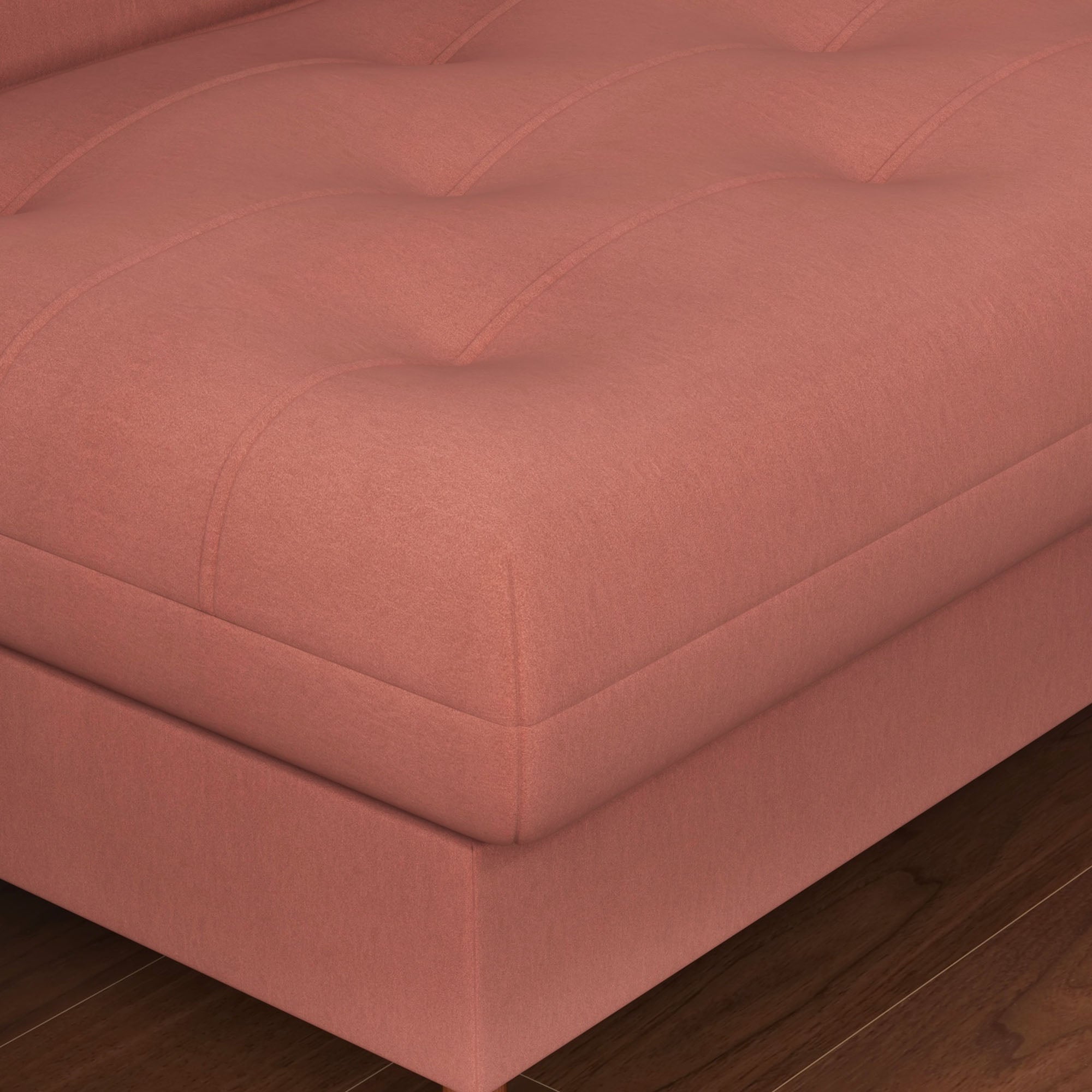 Divano Letto 3 Posti 185x85x84 cm in Tessuto Effetto Lino Arancione