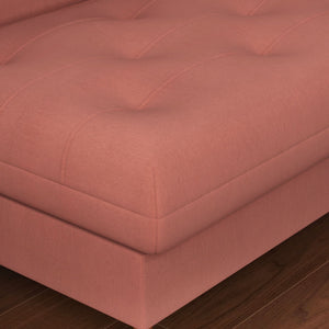 Divano Letto 3 Posti 185x85x84 cm in Tessuto Effetto Lino Arancione