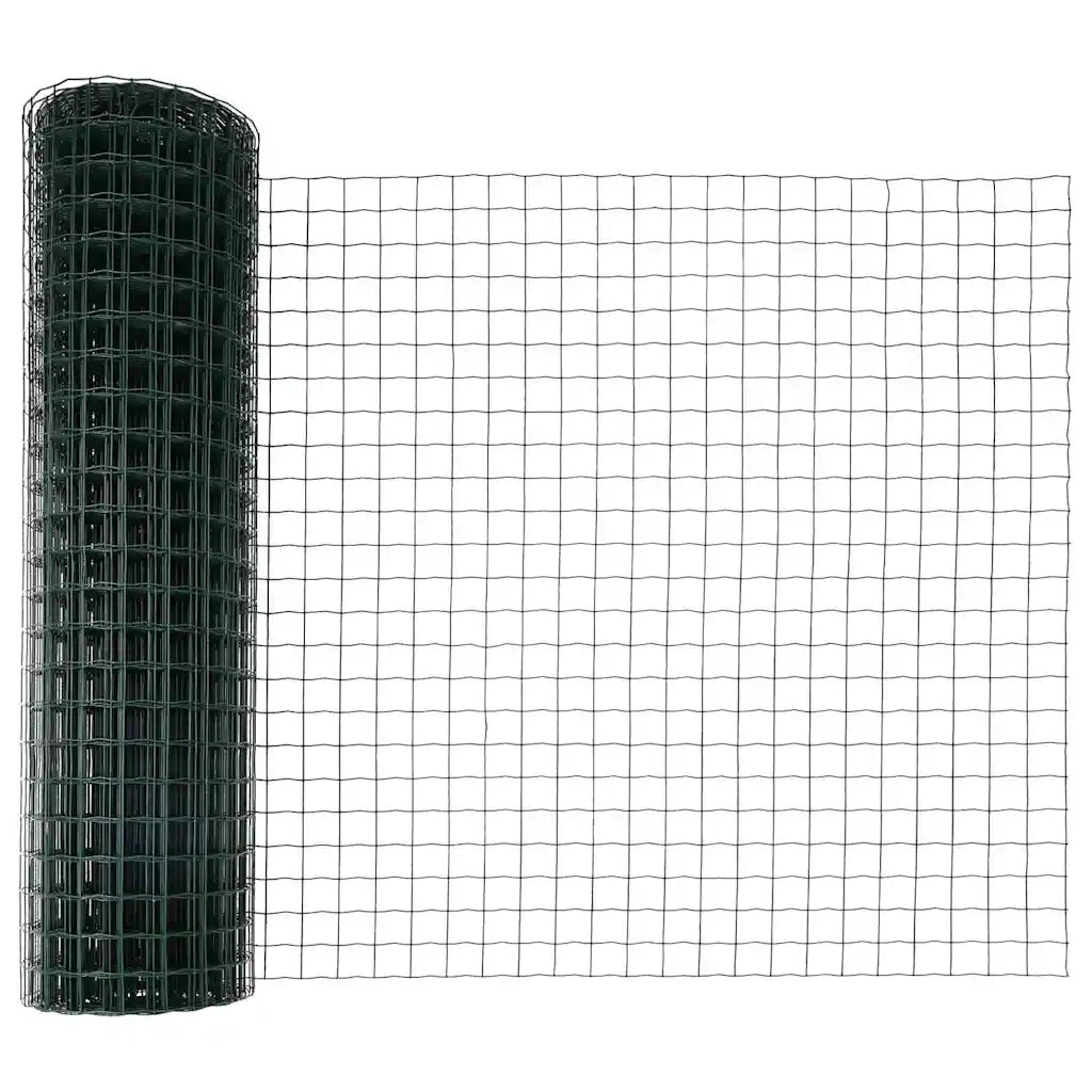 Recinzione da Giardino | Recinzione con Posto Verde 1,4 x 10 m Acciaio e PVC