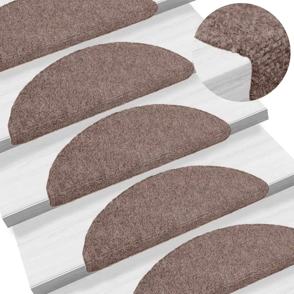 Tappetini Autoadesivi per Scale 15 pz 56x17x3 cm Marrone cod mxl 77874