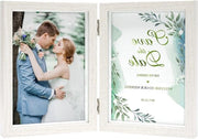 Fotolijst Premium - 13 x 18 cm - Opvouwbaar - 2 foto's - Design Moderno - Ideale per Avere Sulla Parete o Sulla Tavola - Adatto per Famiglia, Bambini, Matrimonio - Ideale Regalo