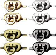Tasselli di chiusura, metallo, 8 set, tasche, chiusure, chiusura a scatto per tasche, chiusura a vite, chiusura a giro, tasca, accessori, nero, argento, oro, bronzo