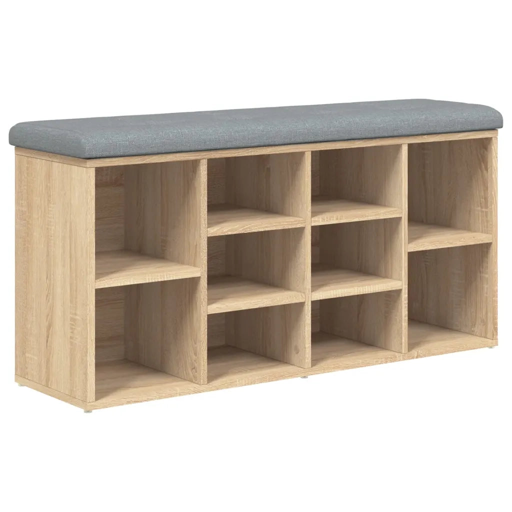 Panca Porta Scarpe-Sgabello-Panca Scarpiera Rovere Sonoma 102x32x50 cm Legno Multistrato 446491