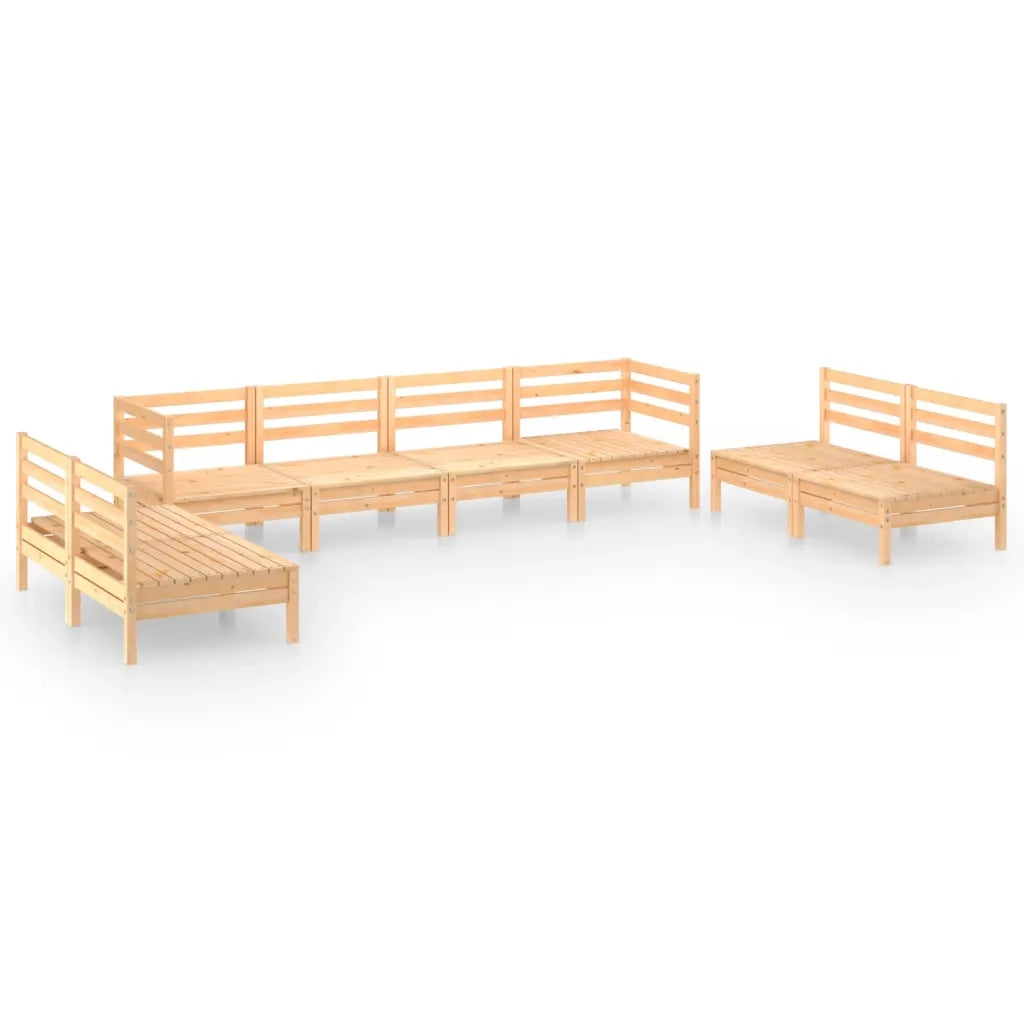 Set Divani da Giardino 8 pz in Legno Massello di Pino 3082572