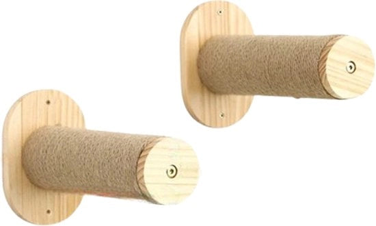 Pannelli di arrampicata per gatti - Kit di arrampicata per gatti - Due pali in legno massello