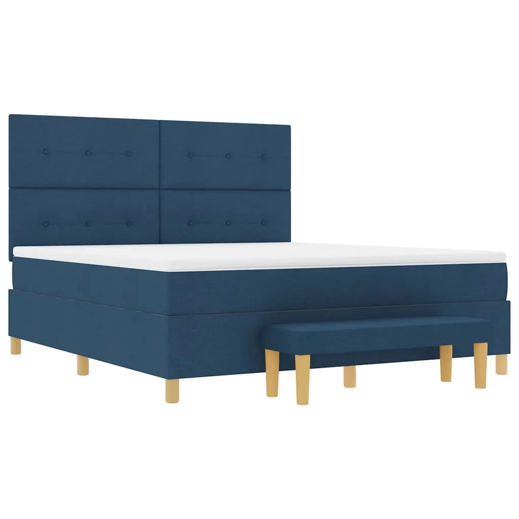 Letto a molle con materasso Blu 180 x 200 cm Tessuto 3344323