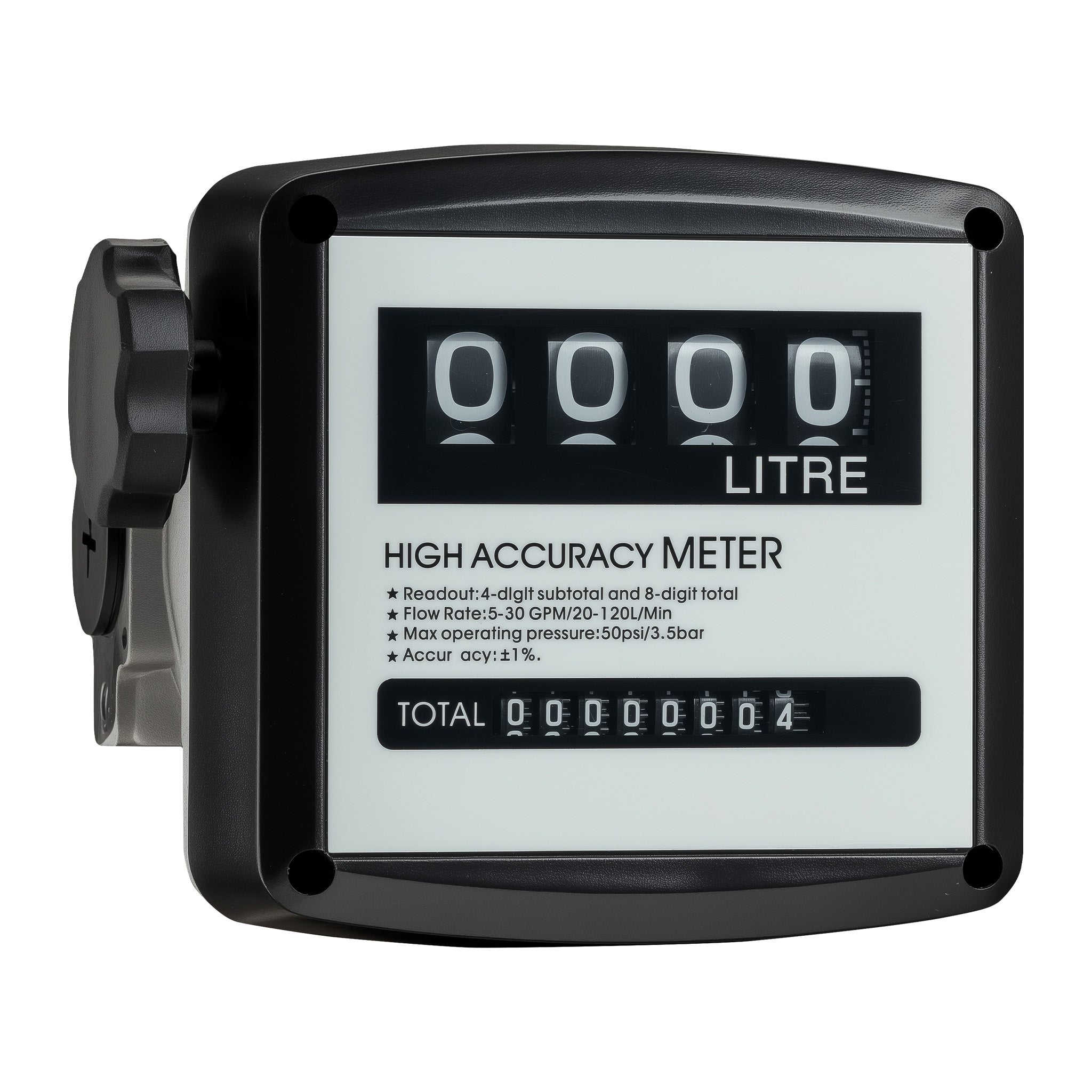 Contatore per pompa gasolio diesel 3,5 bar 20-120 l/min 25,4 mm indicatore flusso