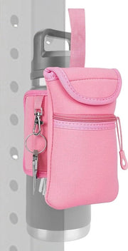 Sacchetto per bottiglia d'acqua magnetica - 32 oz Rambler - contenitore per acqua idrofugo - bocca ampia - rosa con tasche