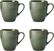 Set di 4 tazze in ceramica, 420ml, scatola regalo, verde