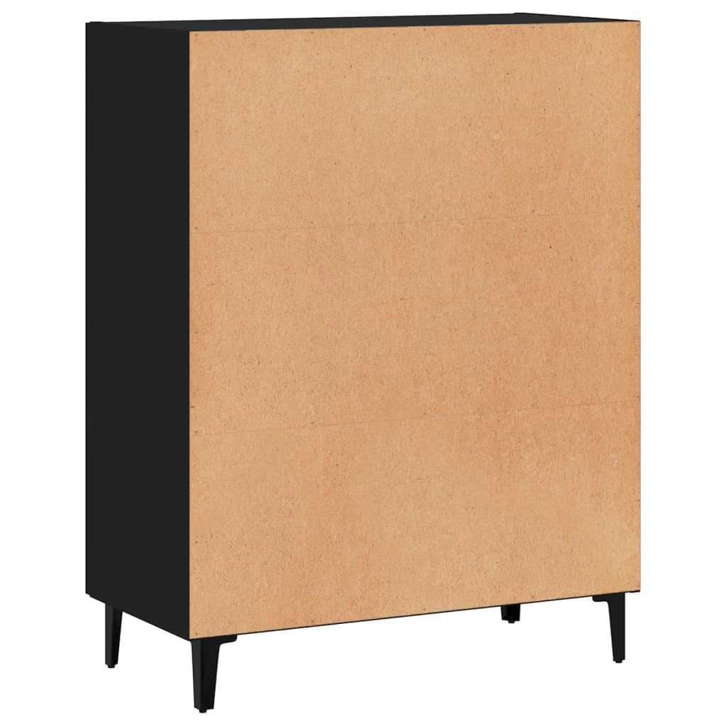Buffet credenza cassettiera armadio mobile contenitore organizer per cucina soggiorno salotto 69,5 x 34 x 90 cm legno ingegnerizzato nero 02_0036067