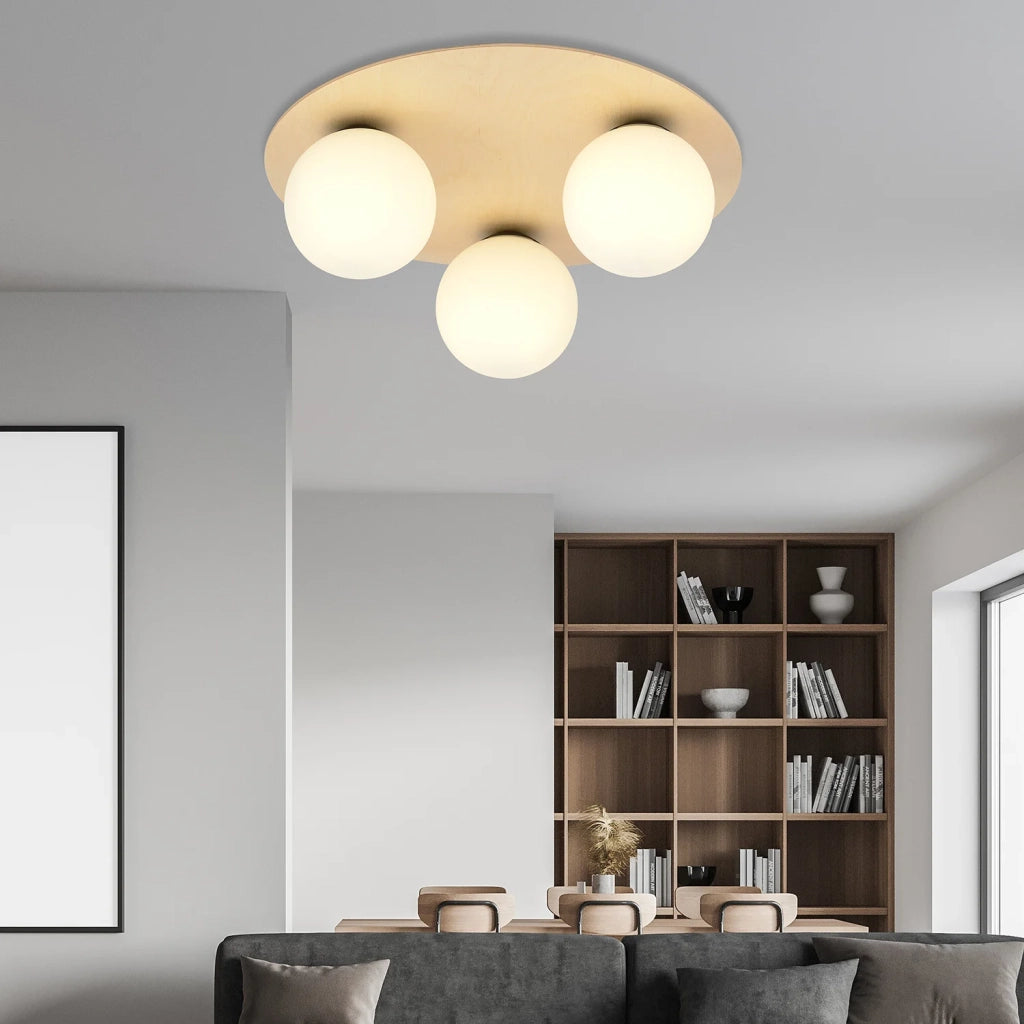 Plafoniera Minimal Pegaso Acciaio Marrone 3 Luci E14 Ip20