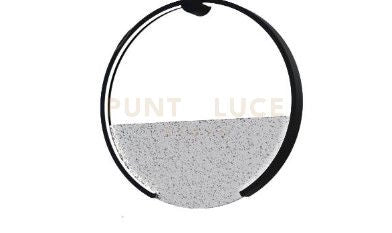 TOY-A C  Applique led 30W struttura nera diffusore in vetro cristallo dimmerabile SDD 2800 - 5000k