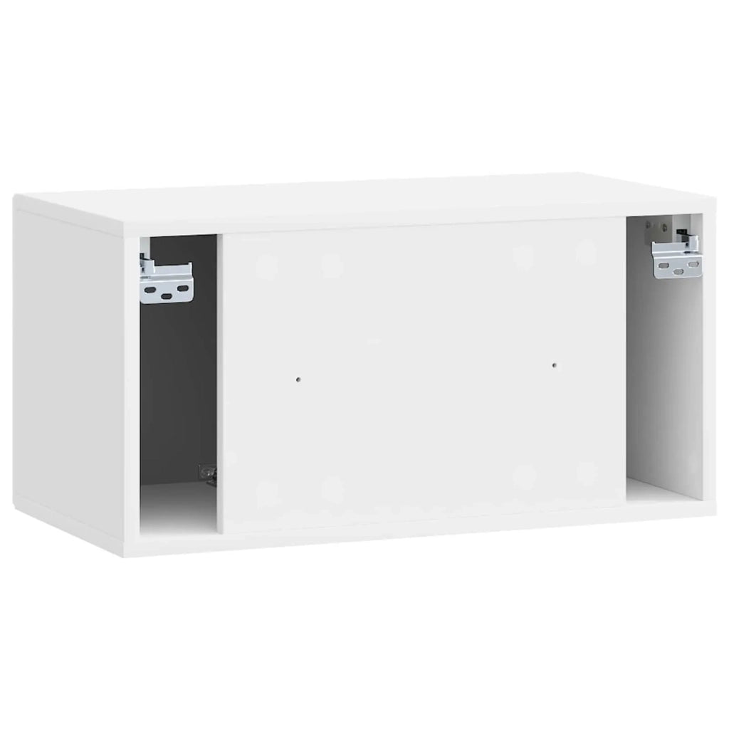 Mobile Porta TV da Muro Bianco Lucido 59,5 x 31 x 30 cm 898199