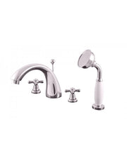 MORAVA RETRO miscelatore vasca 4 fori con deviatore in cromo