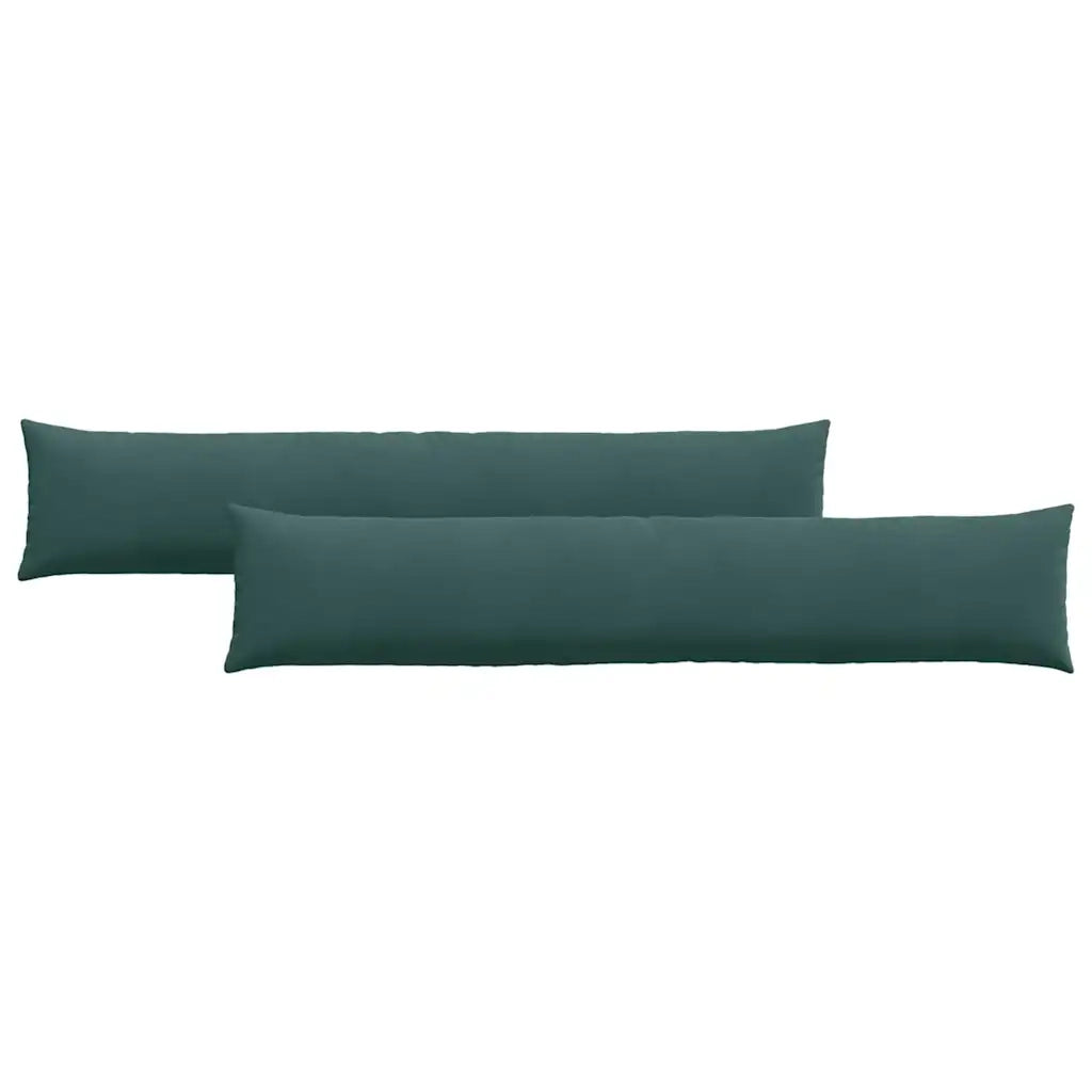Cuscini da Divano 2 pz-Set di 2 Cuscini per Sofa Verde scuro 200 x 40 cm 180693