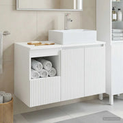Set di mobili per il bagno 2 pz Bianco Lucido 3404058